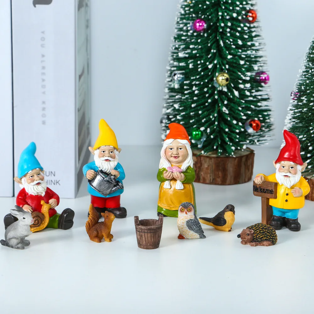 

Desk Decor Elf Statue Garden Ornament Birthday Present Gift Naughty Old Man DIY Resin Fairy Simulation Accessories Statues