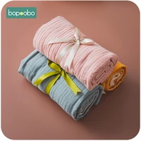 bopoobo 1set baby cotton blanket bedding quilt blanket for bed stroller wrap infant swaddle birth gift baby photography product
