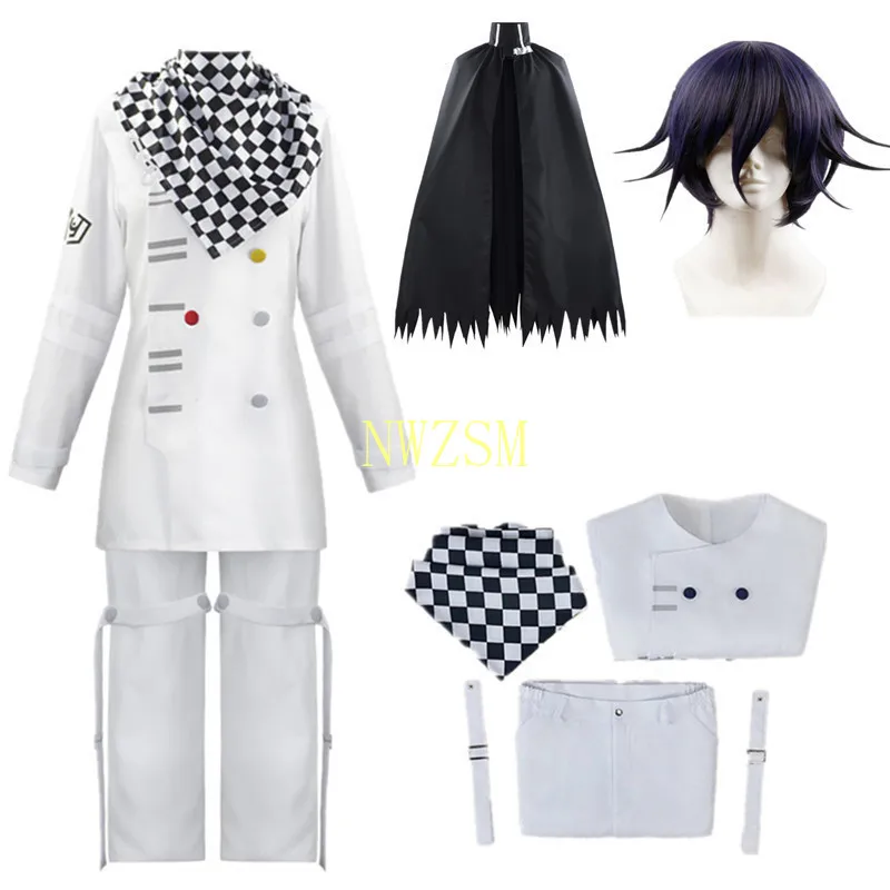 

Anime Danganronpa V3 Kokichi Oma Uniforms Scarf Cloak Set Cosplay Costume