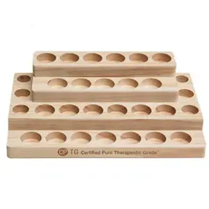 30 slots desktop storage rack stepped 4 layer wooden essential oil storage box solid wood shelf storage organizer display stand free global shipping