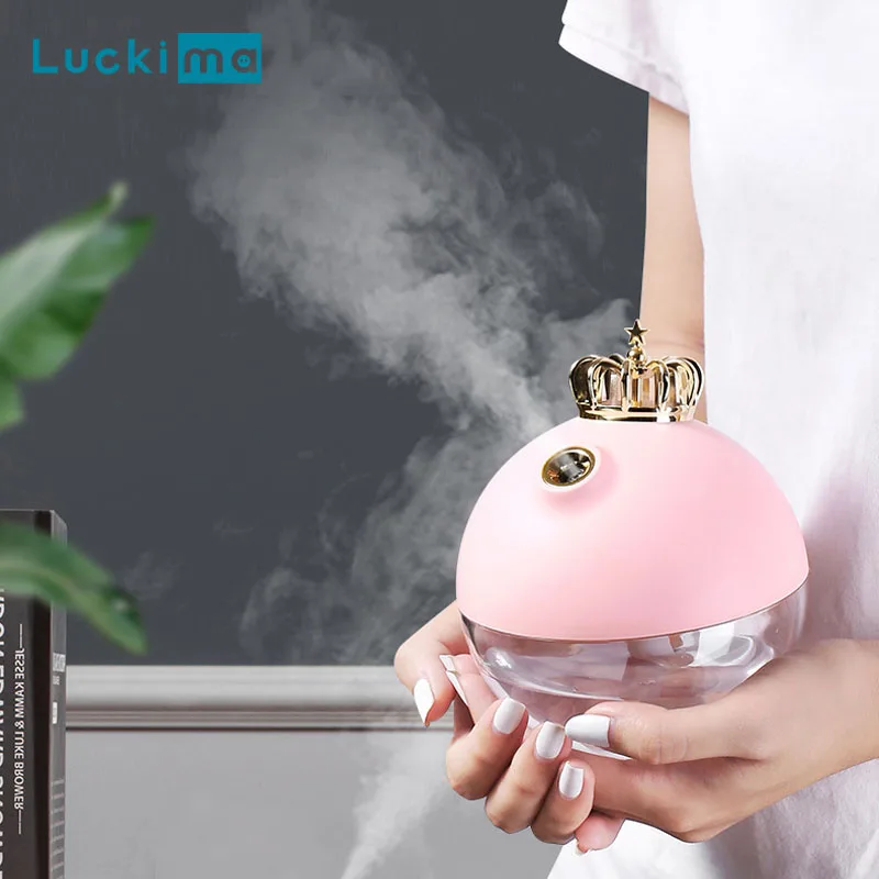 

Crown Ultrasonic Air Humidifier for Home Office Desktop USB Essential Oil Aromatherapy Diffuser Cool Mist Maker Gift Idea
