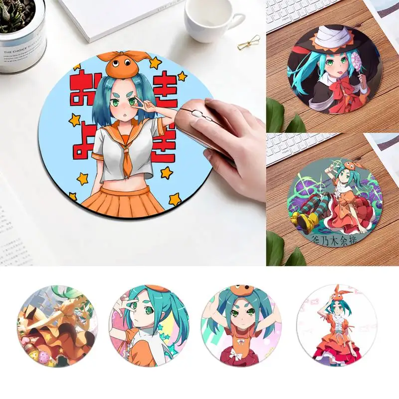 

Monogatari Yotsugi Ononoki Pattern Game mousepad Comfortable Round Mouse Pad Planet Series Mat Desktop DIY Custom desk mat