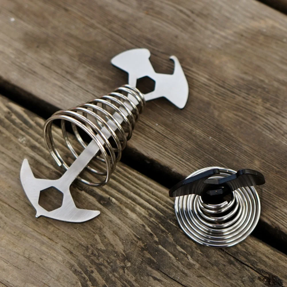 

2pcs Tent Stake Nails Fish Bone Tent Pegs Outdoor Spring Hooks Tent Supplies