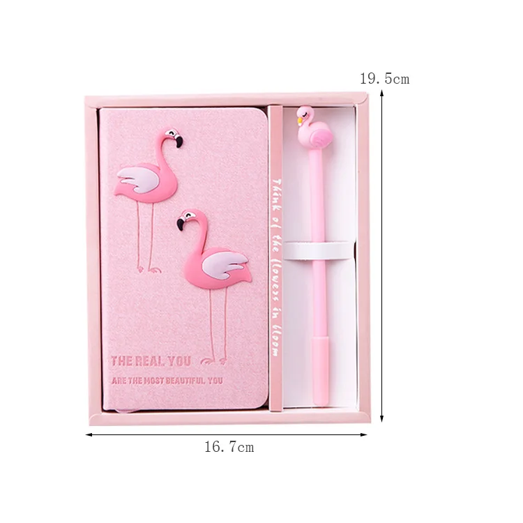 1 Pc Pink Girl Series Flamingo Hand Book Set Cute Simple Notebook Stationery Notepad
