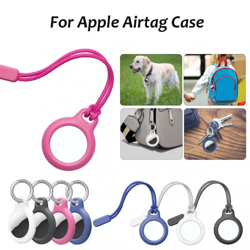 

Чехол для Apple Airtag, силиконовый брелок-локатор, трекер, устройство против потери, ошейник для собаки, кошки, Детский GPS-видоискатель для Air Tag, т...