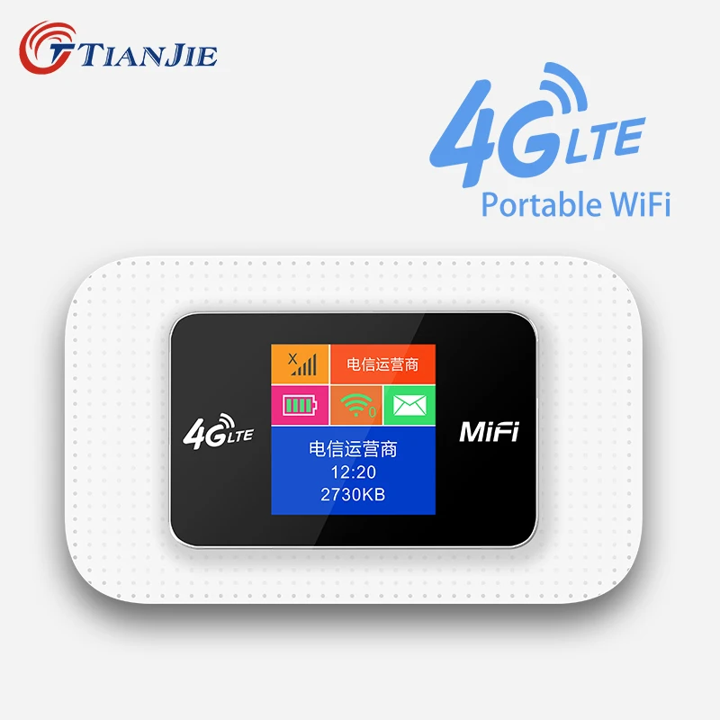 

Wi-Fi роутер TianJie 4G, Универсальная Мобильная точка доступа, модем для разблокировки Mifi, LTE FDD 150 Мбит/с, беспроводной модем 3G, 4G, Wi-Fi со слотом для с...