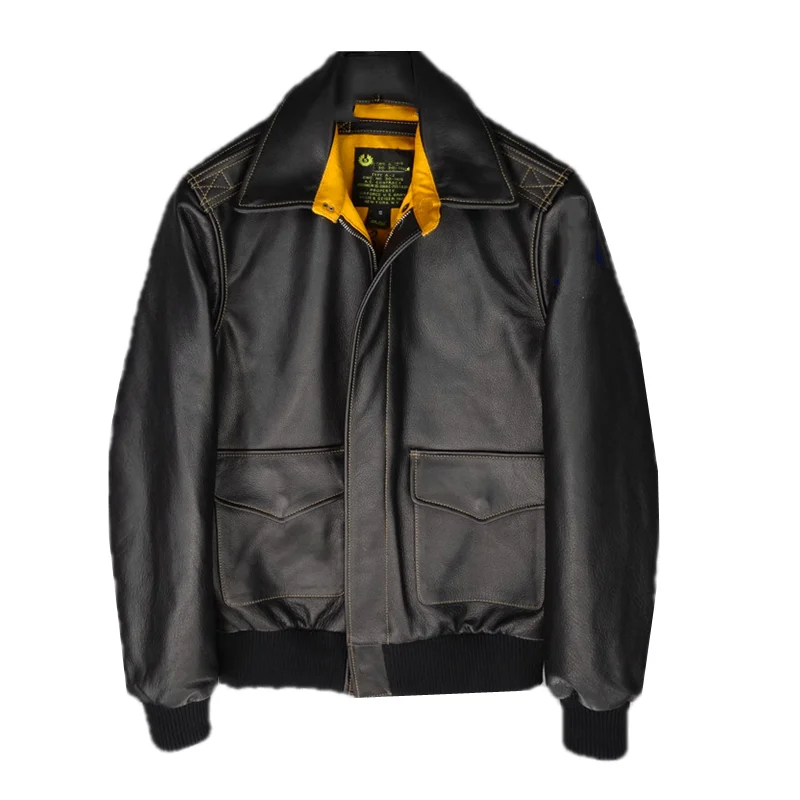 

Men's classic cow leather jacket import calfskin motorcycle leather coat men Japan vintage moto biker jackets | 204802040359