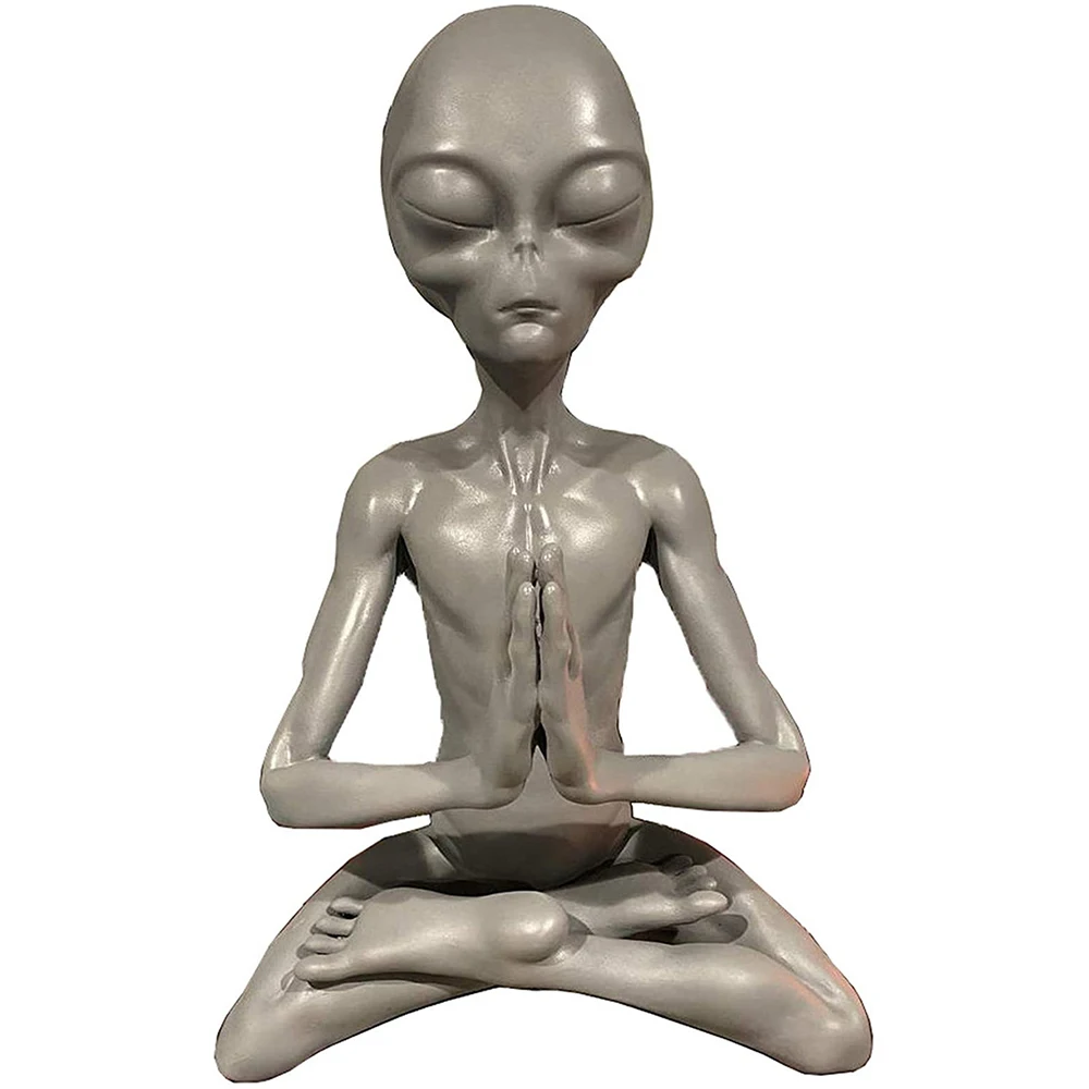 

Outer Space Alien Statue Martians Garden Statues Figurine For Home Indoor Outdoor Figurines Garden Ornaments MiniaturesMeditatin