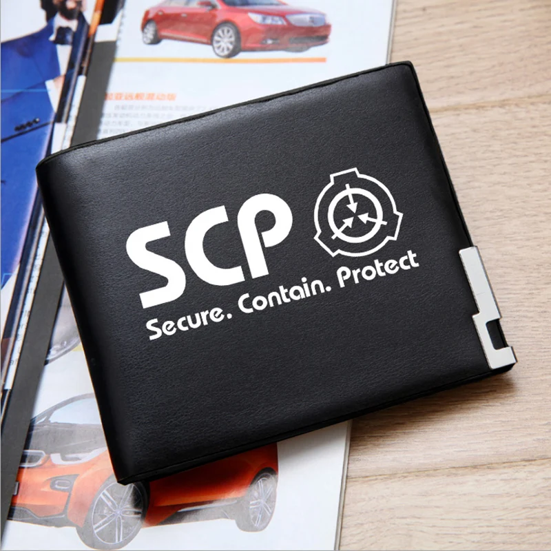 

Anime SCP Printing Wallet Men Women Unisex Purse Pu Leather Short Wallet Clips Card Holder Money Bag for Teens Students