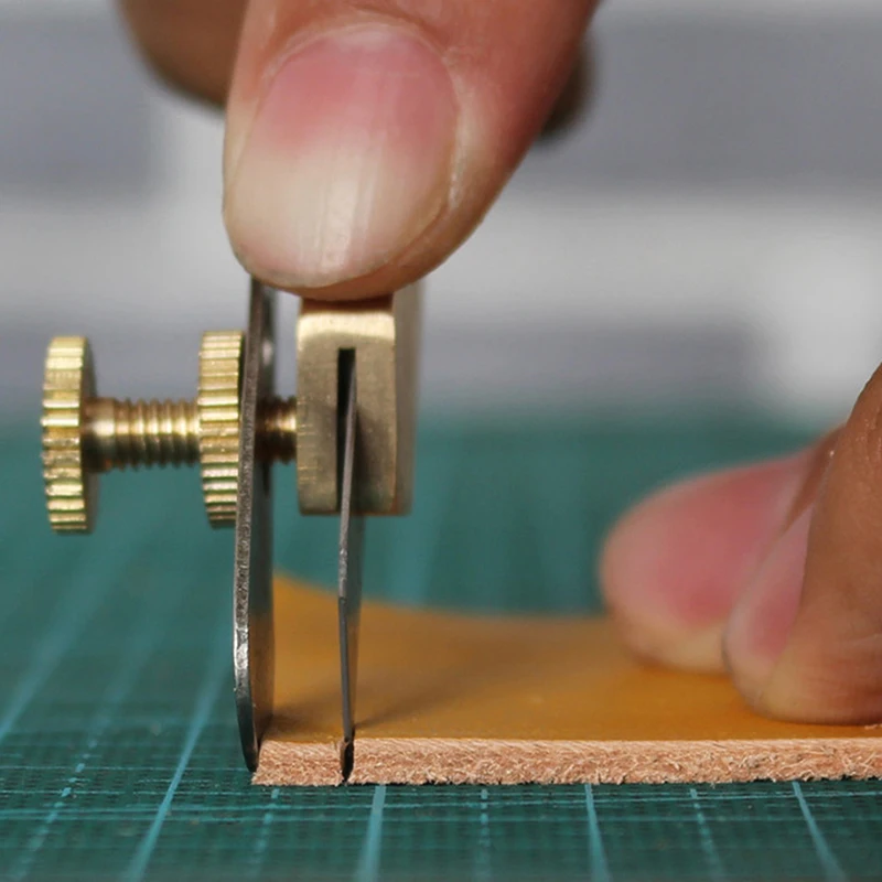 

DIY Cutting Knife Brass Leather Positioning Cutter Copper Trimming Knife Leather Craft Tool Cutting Tool