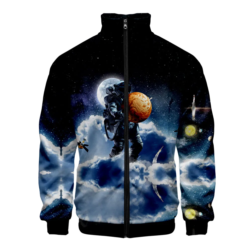 

2021 SpaceX Tracksuit 3D Fashion Stand Collar Zipper Jacket Women/Men Long Sleeve Jackets Casual Streetwear Space X Clothes