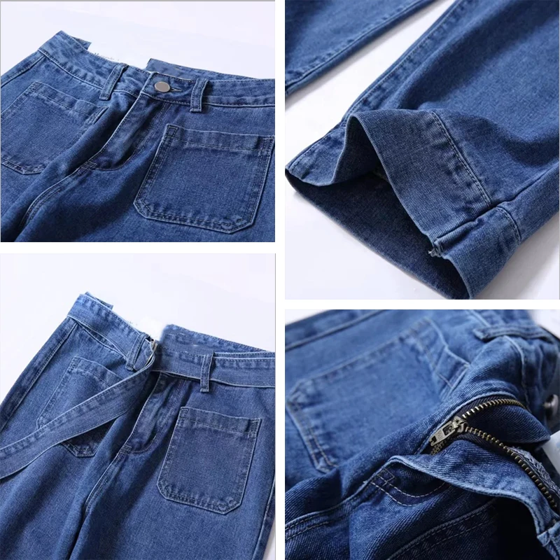 

Luck A 2020 Autumn winter jeans Ankle Length Pants female fashion women pockets trousers high casual jeans for women