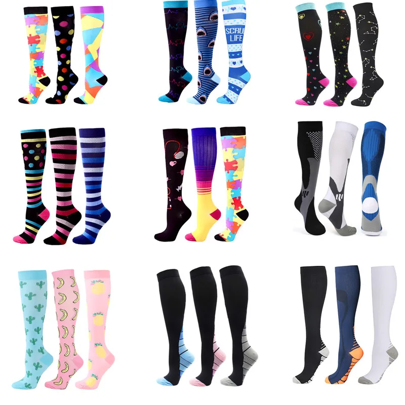 

Компрессионные носки для мужчин и женщин, медицинские чулки до колен, для диабетиков, варикозного расширения вен, тонкие спортивные носки
