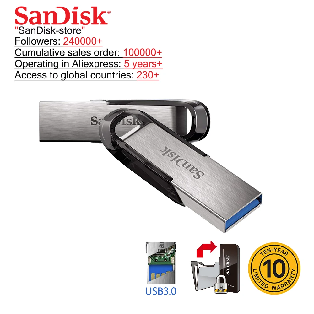 Подлинная sandisk USB 3 0 двойной OTG 1 флэш накопитель 2 Диск высокоскоростной 32 Гб 16 64 128