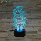 3D лампа ДНК, меняющая цвет RGB, голограмма, лампа, новинка светильник щение, гаджет, декор для комнаты, подарок на день рождения для ребенка, светодиодный ночсветильник ДНК