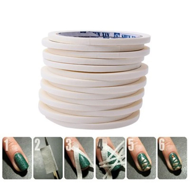 

1 pc 5mm Nail Art Stripe Adhesive Tape Rolls Decoration Guide Design Tips DIY White Striping Sticker Manicure Tools
