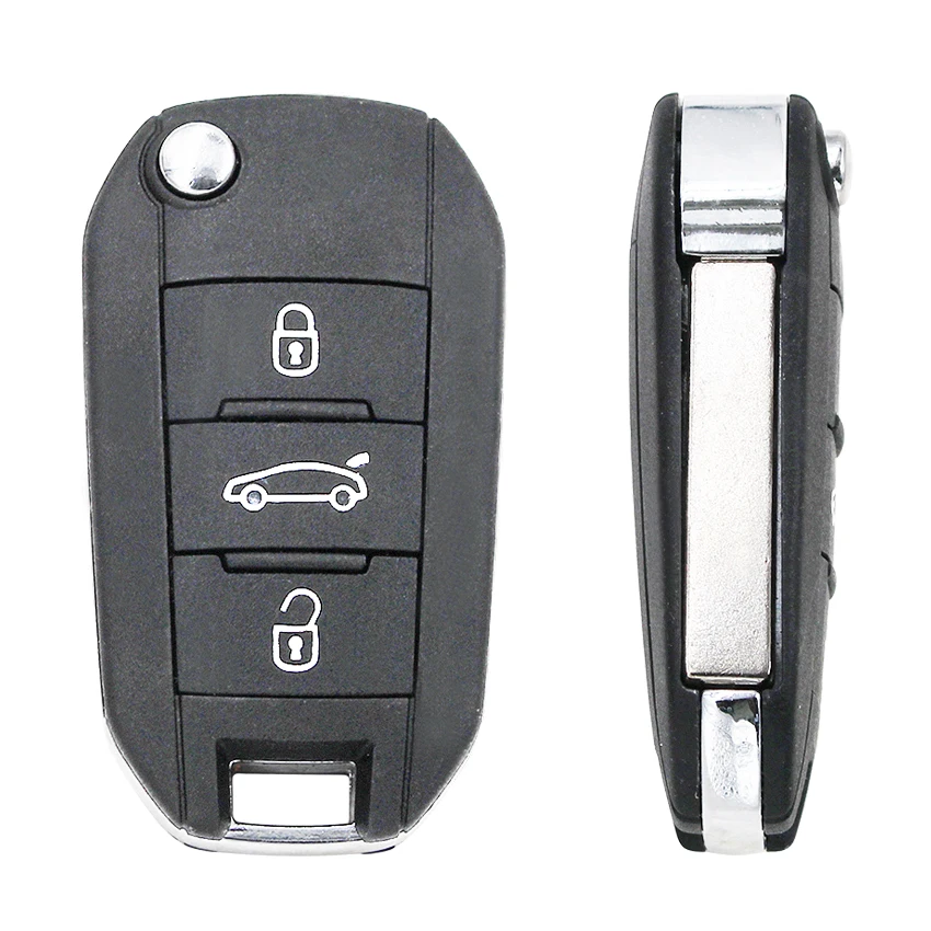 3 кнопки флип дистанционного ключа fob 433 МГц с ID46 PCF7941 чип для peugeot 508 301 с HU83 пустой ключ
