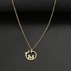 Ожерелья из нержавеющей стали, семейная цепочка, христианский крест, подвеска на воротник, модное Очаровательное ожерелье для женщин, ювелирные изделия, лучший подарок для вечеринки