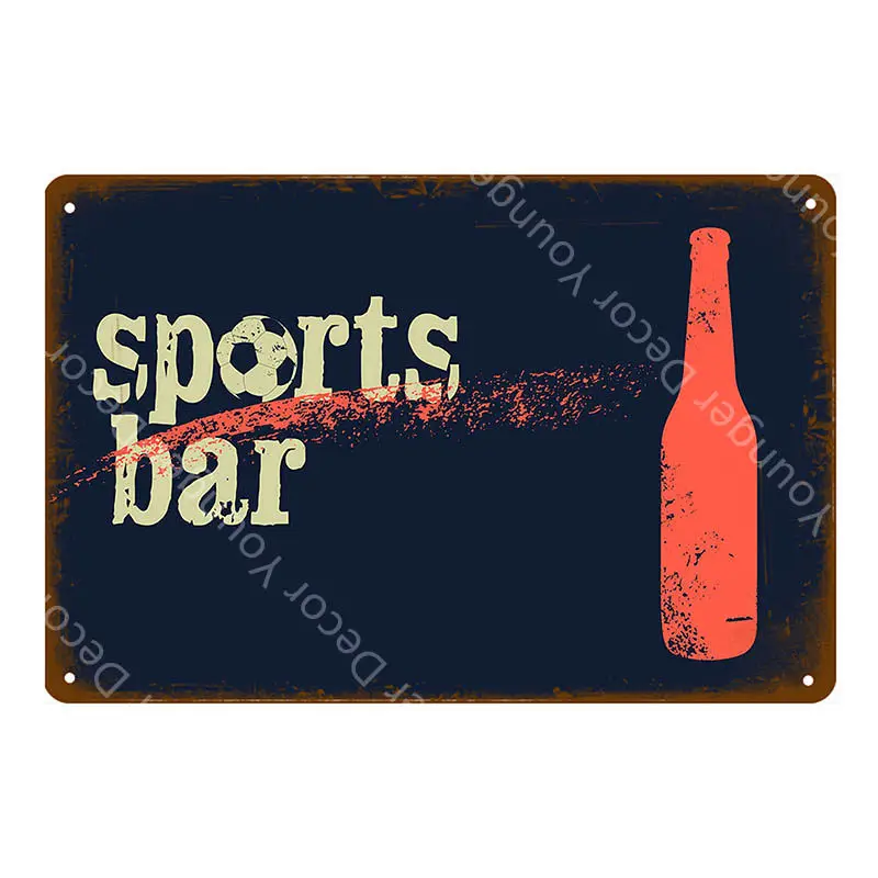 YD4206F Man Cave Drinks Beers Decoration Vintage Metal Tin Signs Gin Tonic Wine Plaque Shabby Chic Pub Bar Casino Poster Wall Art Decor - Цвет: YD4206F