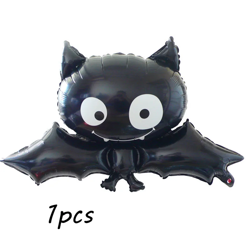 1pcs bat 10 шт./лот надувные воздушные шары в форме черепа, летучей мыши, тыквы, украшения для Хэллоуина, детские игрушки для Хэллоуина, украшения для дня рождения, латексные шары - Цвет: 1pcs bat