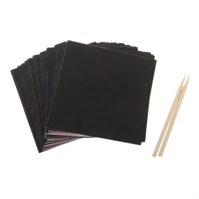 Скретч бумага с деревянным стилусом для рисования|Юный художник| |