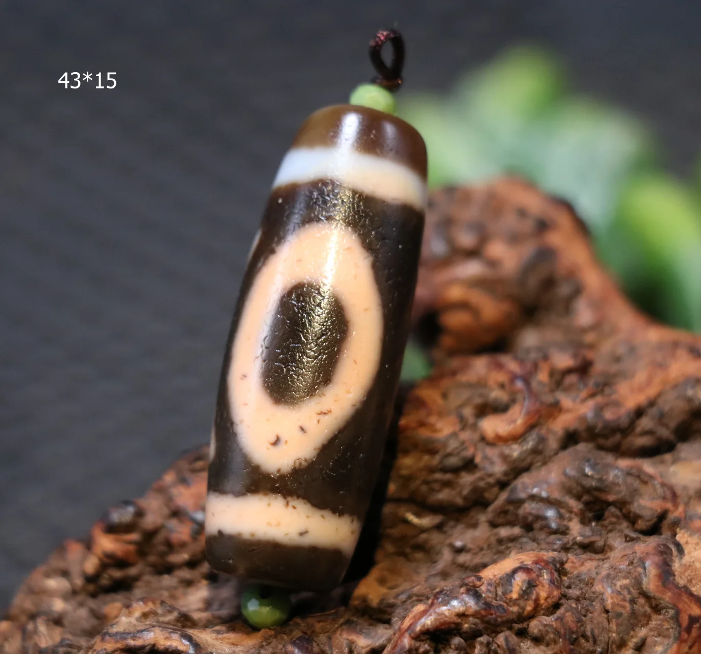 

Big Treasure Talisman Energy Magic Tibetan Oily Old Agate Patina Harmonious Heaven&Earth dZi Bead Amulet 3A2 Timestown