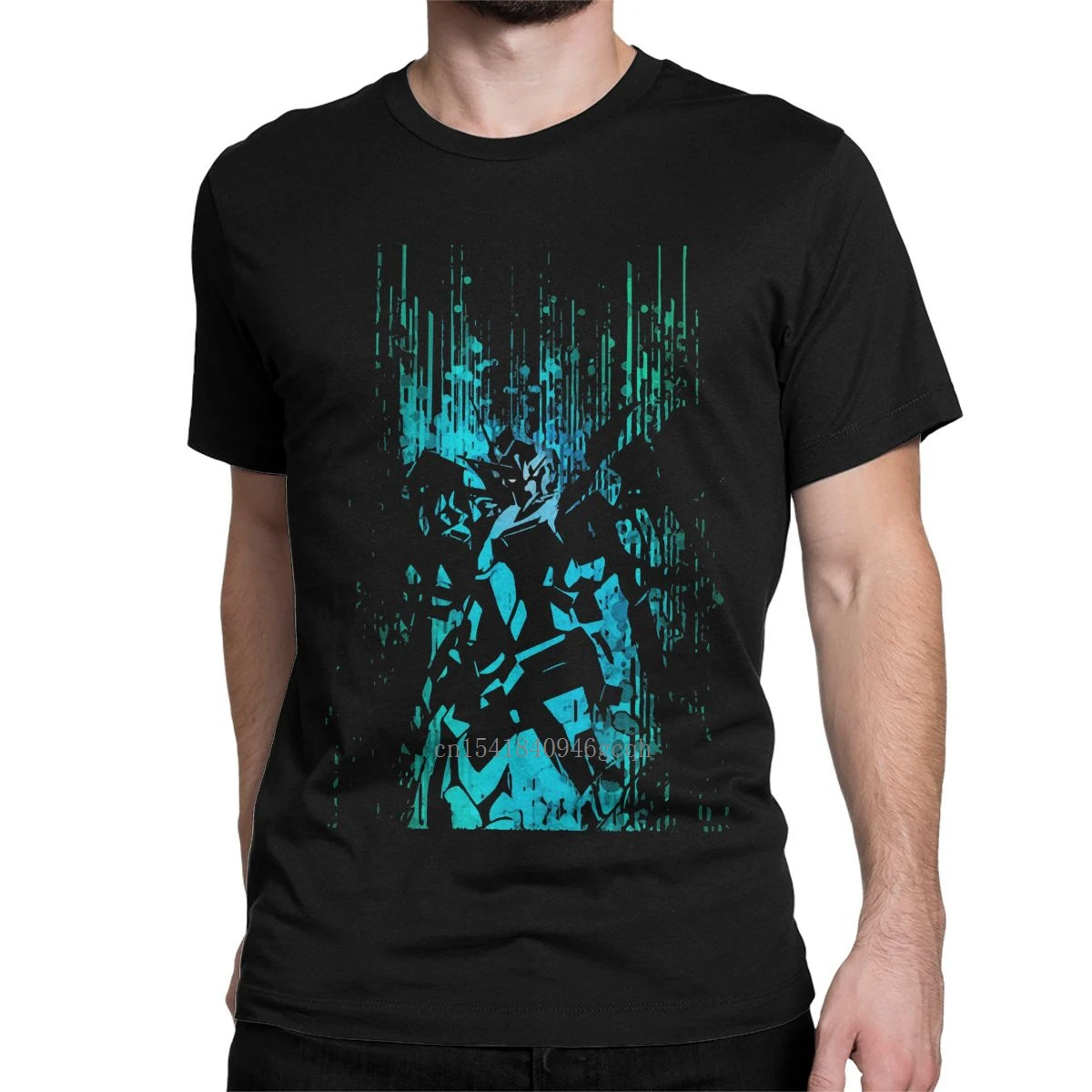 

Gundam Dark Side Cool Men's T Shirt Anime Manga Vintage Tees Short Sleeve Round Neck T-Shirts 100% Cotton Summer Tops