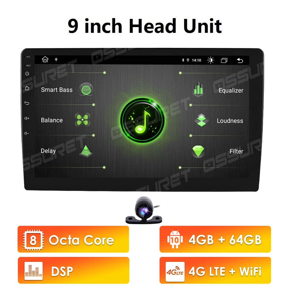 Восьмиядерный сенсорный экран nocanbus 4 Гб ОЗУ 64 ПЗУ Android 10 два din универсальный