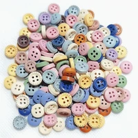 100pcspack 10mm mixed wooden decorative buttons for sewing clothing scrapbooking crafts home decor