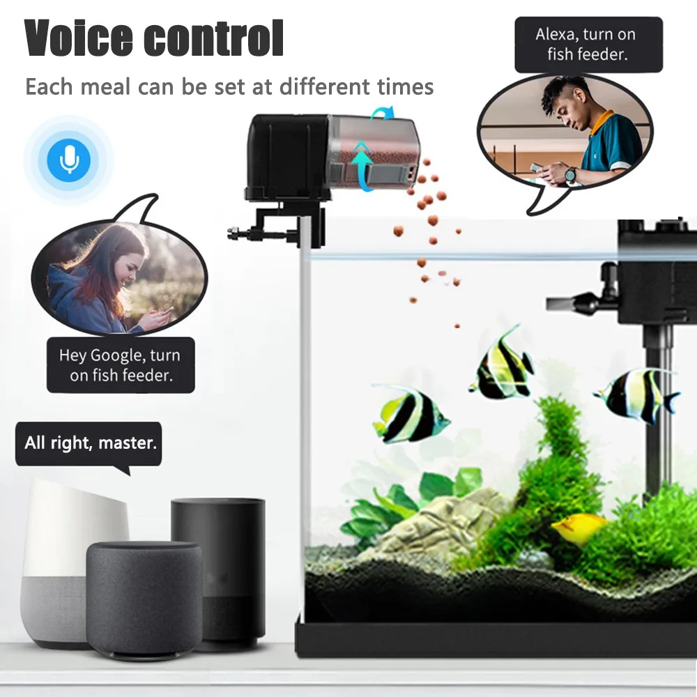 

Intelligent Wifi APP Fish Feeder Auto Smart Control Fish Tank Automatic Feeding Device Timing Feed Aquarium Accessories
