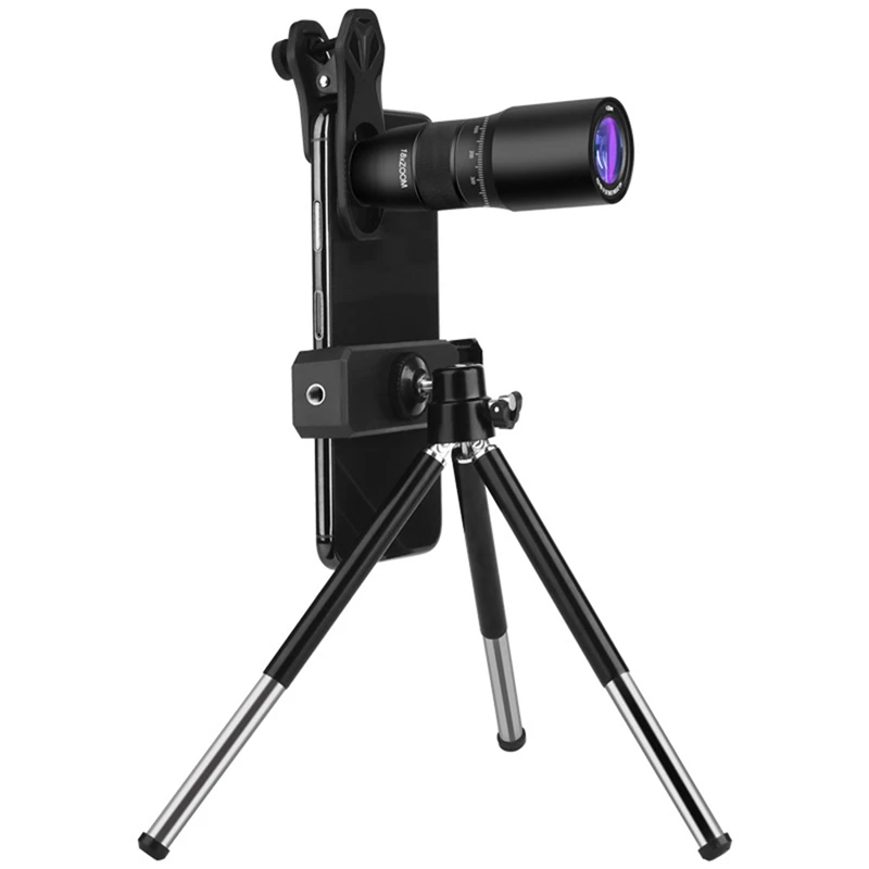 

Phone Camera Lens, Phone Telephoto Camera Lens,18X Telephoto with Tripod & Remote Shutter for iPhone,Samsung Smartphone