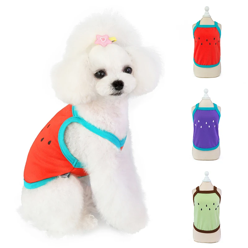 Одежда для домашних животных собак розовый зеленый арбуз красный собака кошка