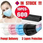 10-600 шт. медицинская одноразовая хирургическая маска для лица Нетканая 3-слойная фильтрующая Пылезащитная маска с фильтром безопасная дышащая синяя защитная маска