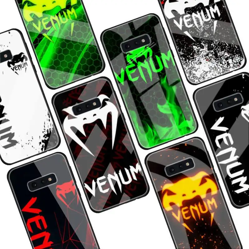 

Fighting Fitness Phone Case Tempered Glass For Samsung S6 7 8 9 10 20 Plus 20Ultra Note8 9 10 10pro Design VENUM