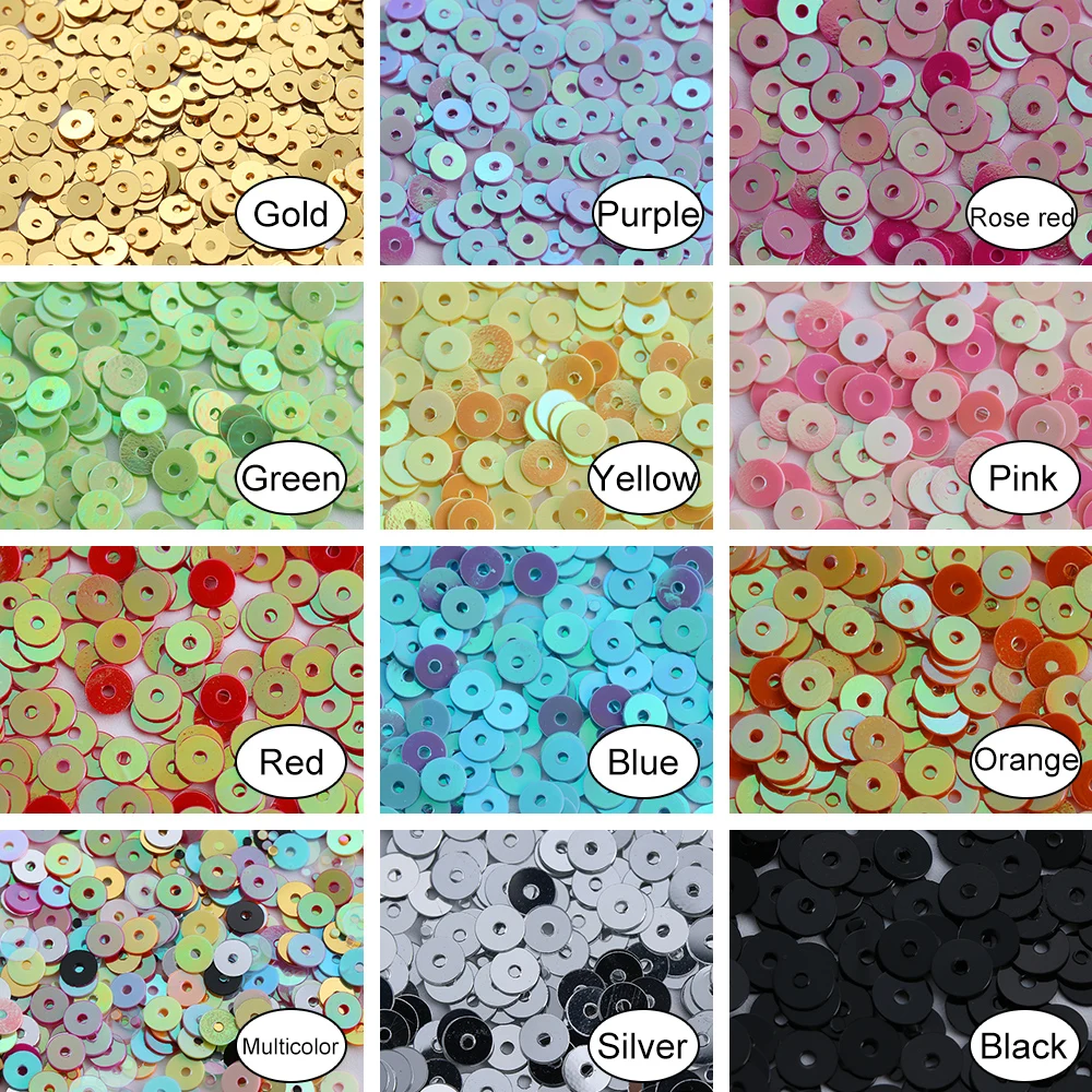 1 пакет/1000 шт ПВХ блестящий граненый бисер шитье блестки многоцветный пластик