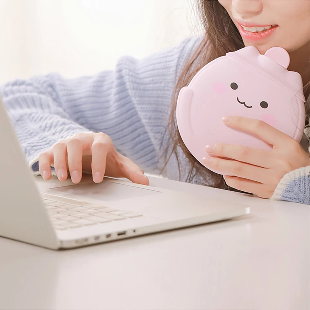 Мультяшный мини USB грелка для рук перезаряжаемая зимняя карманный нагрев