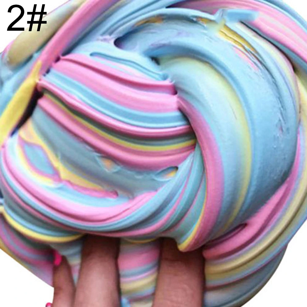 Мягкий слайм 60 мл игрушка цветной глина ремесло снятие стресса осадка детская