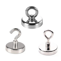super strong neodymium fishing magnets 3 styles salvage magnet with countersunk hole d48mm d60mm magnetic hook magnet searcher