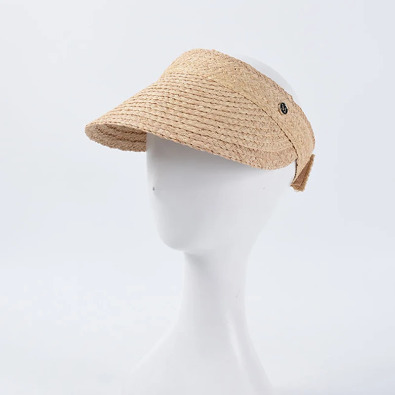 Новые складные кепки с козырьком для отдыха женщин Raffia пустая верхняя
