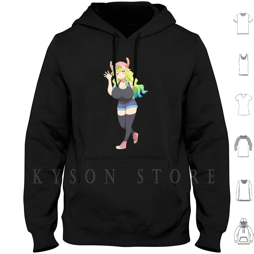 

Lucoa Kobayashi Maid Dragon Hoodies long sleeve Cotton Lucoa Kobayashi Maid Dragon Waifu Anime Lewd