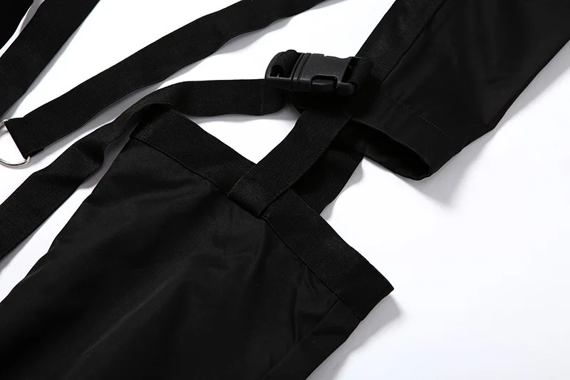 Женские брюки-карго Харадзюку с вырезами, лоскутные брюки Pantalones Mujer, уличная одежда для бега, хиппи с подвязками