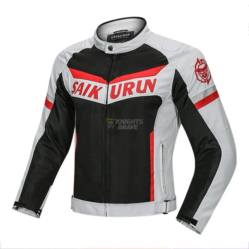 SAIKURUN Motorcycle Jacket Summer Breathable Mesh Moto Motocross Off-Road Jacket Wear-resistant CE+EVA Motobiker Racing Jacket