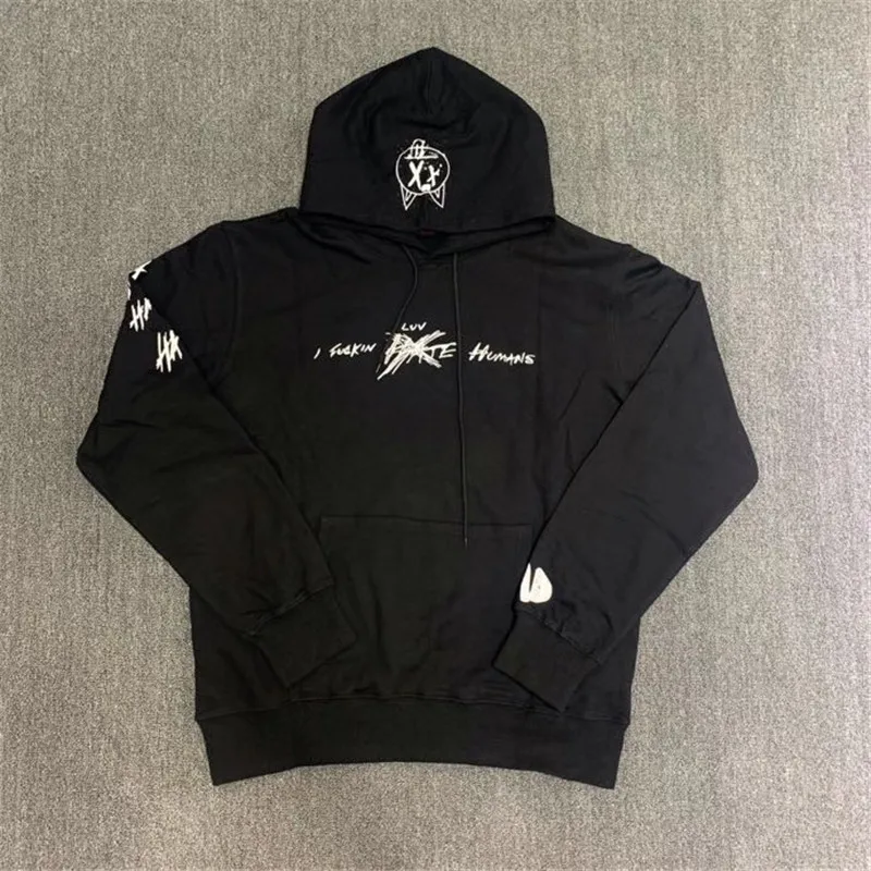 

2020FW Revenge Bad XXX Vibes Forever Hoodie High Quality Graffiti Revenge Sweatshirt Men Women Streetwear Revenge Pullover