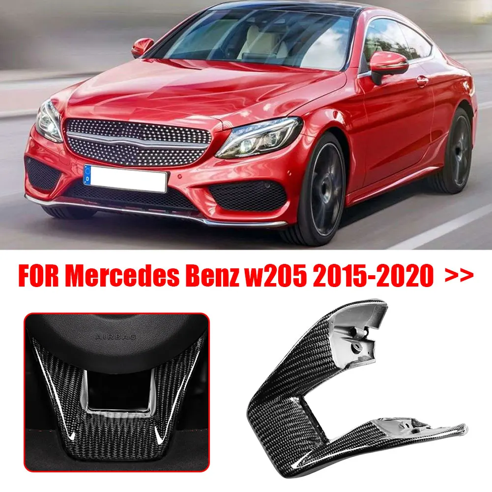

Genuine Carbon Fiber Steering Wheel Lower Cover Trim Interior Car-styling Accessories for Mercedes Benz W205 AMG