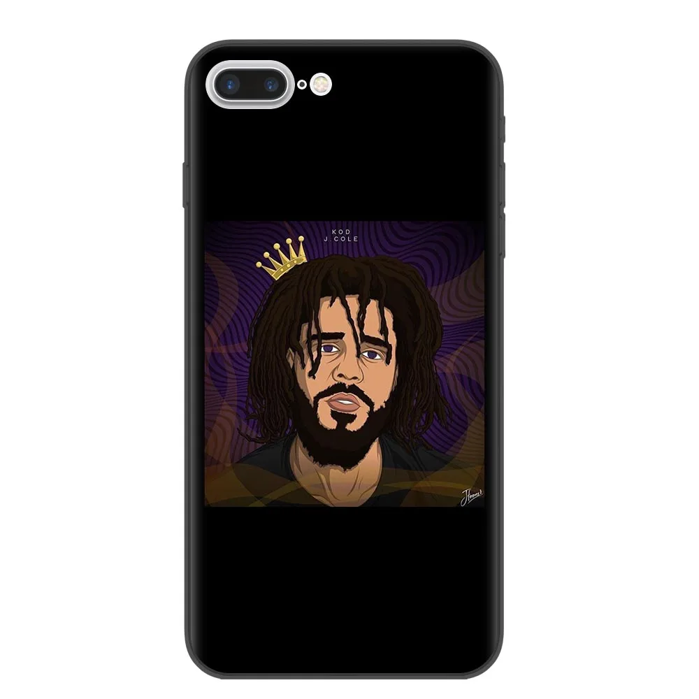 J COLE Hip hop Soft TPU Black Silicone Case Cover for iPhone X XR 11 Pro XS Max 8 7 6 6S Plus 5S SE Coque Shell Cases Fundas | Мобильные