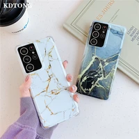 s21 ultra shockproof marble phone case for samsung galaxy s21 plus imd funda luxury airbag anti knock protection back cover