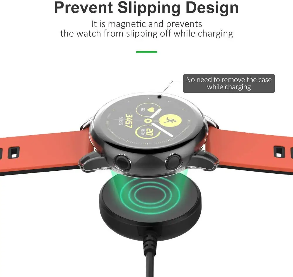 Зарядное устройство для часов Samsung Galaxy Watch Active2 40 мм 44 портативное беспроводное
