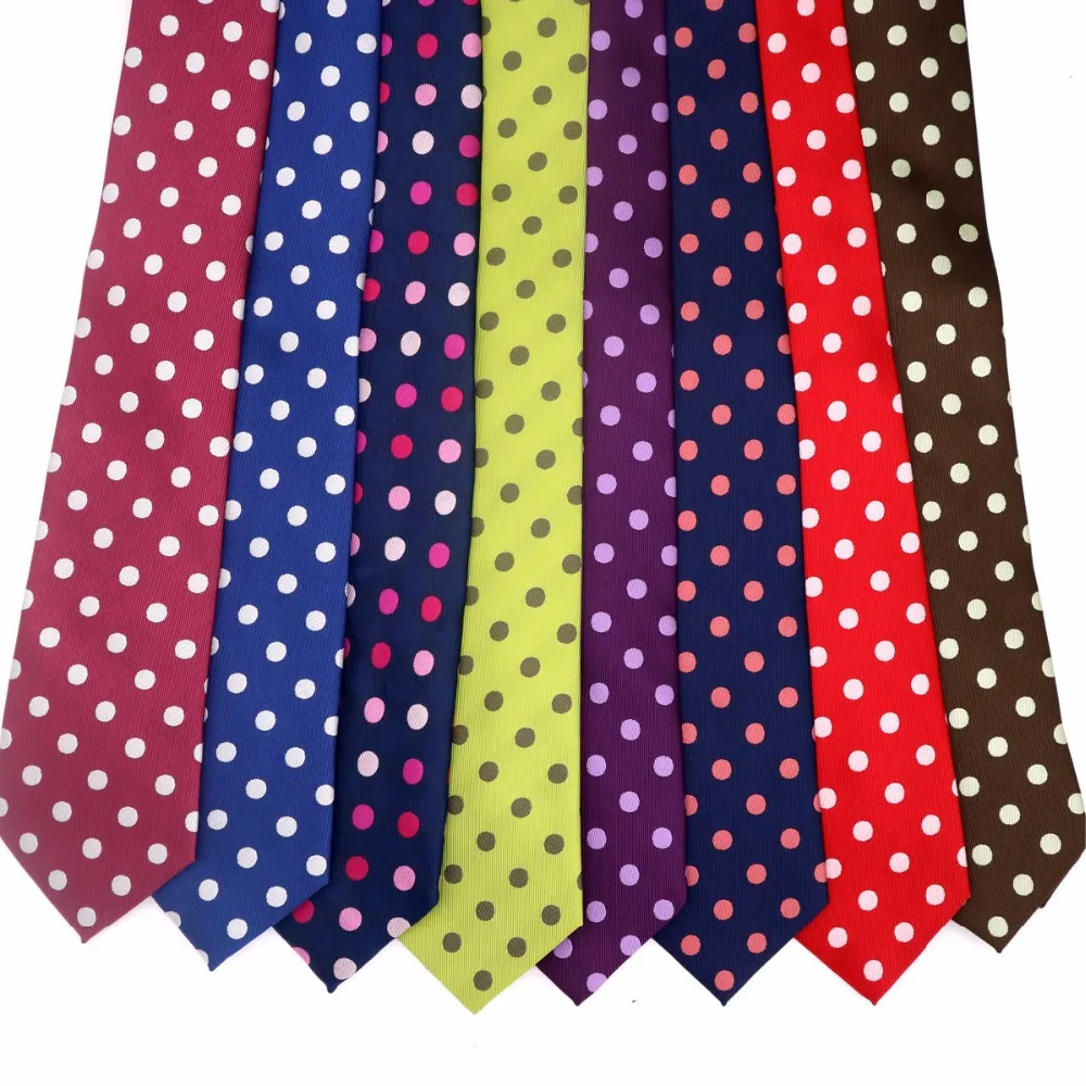 Роскошный мужской галстук в горошек 11 цветов 8 см из 100% шелка жаккардовый