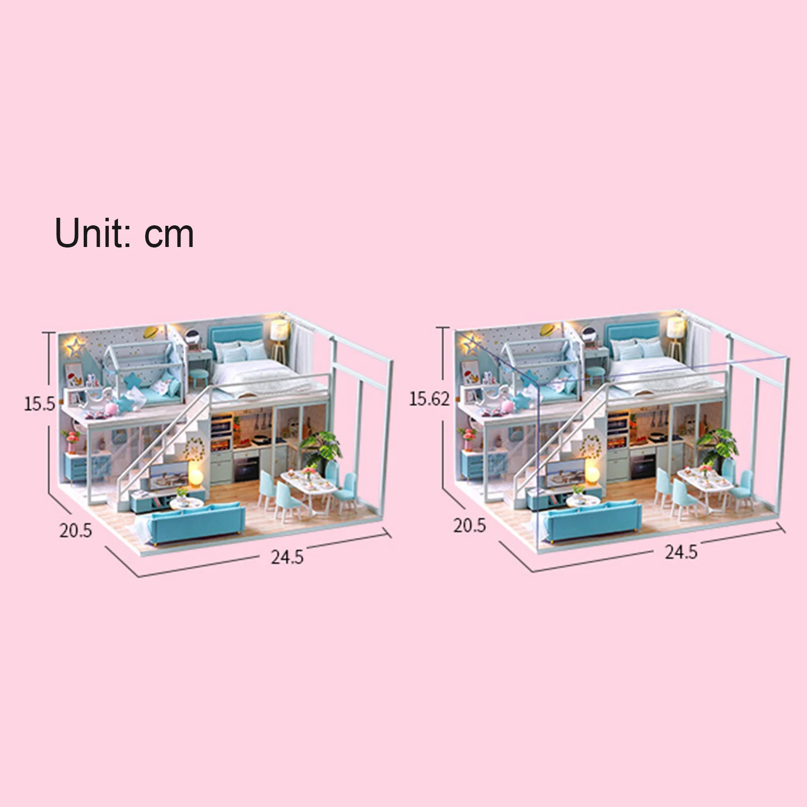 

DIY Miniature Doll House Handmade LED Loft Apartments Building Model Kids Toy Best Wishes Kids Christmas Gift Handmade Crafts To