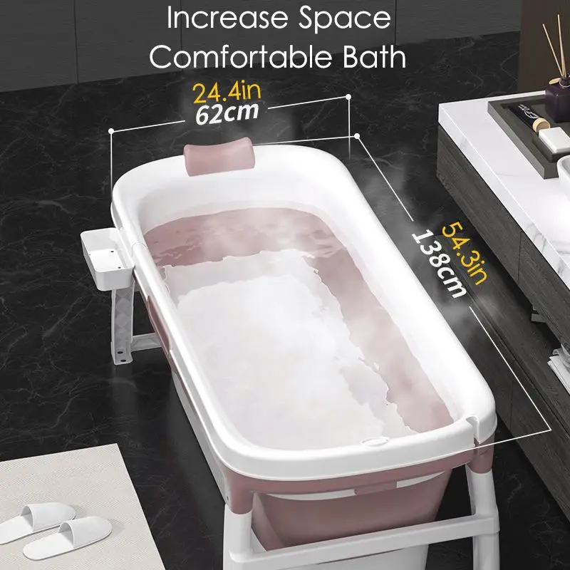 Ba&ntilde;era port&aacute;til grande para adultos, ducha plegable de 1,17 m/1,38 m para ni&ntilde;os, Sauna de nataci&oacute;n, ba&ntilde;era de Spa para el hogar, banheira port&aacute;til para adultos-3